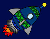 Dibujo Cohete espacial pintado por PUNCKS