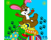 Dibujo Conejo de Pascua pintado por kaseria