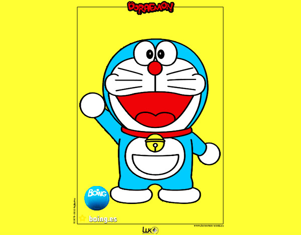 Dibujo Doraemon pintado por albaluisle