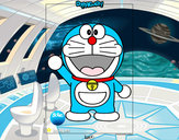 Dibujo Doraemon pintado por manuely