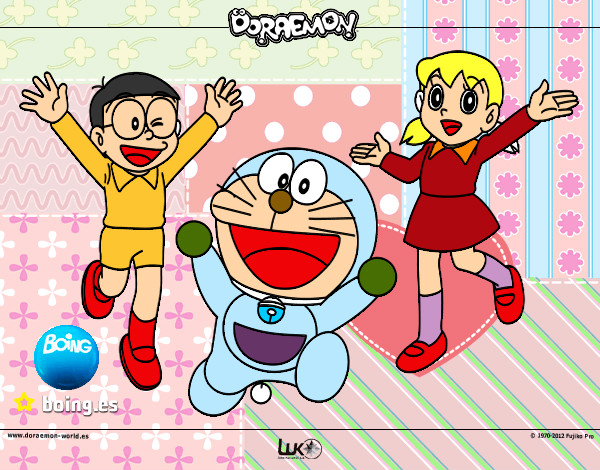 Dibujo Doraemon y amigos pintado por alexlilian
