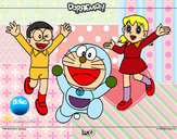 Dibujo Doraemon y amigos pintado por alexlilian