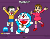 Dibujo Doraemon y amigos pintado por Alicia9812
