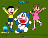 Dibujo Doraemon y amigos pintado por Antonio2