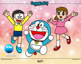 Dibujo Doraemon y amigos pintado por berryland