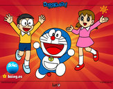 Dibujo Doraemon y amigos pintado por DRAGON-MAX