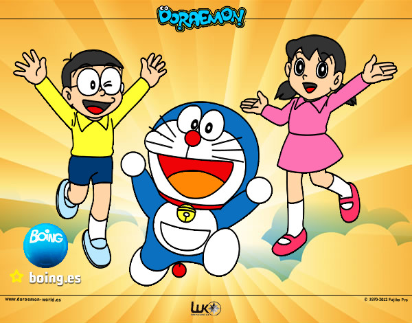 Dibujo Doraemon y amigos pintado por Ismael04