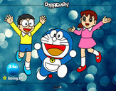 Dibujo Doraemon y amigos pintado por iTzFrAnK