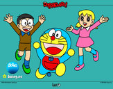 Dibujo Doraemon y amigos pintado por lmujer