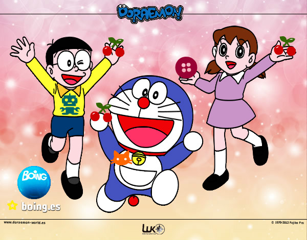 Dibujo Doraemon y amigos pintado por mari101