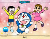 Dibujo Doraemon y amigos pintado por PEPITAYO5