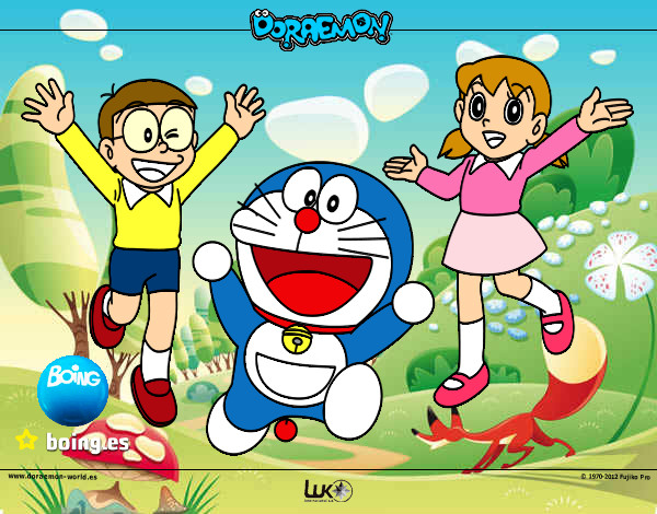 Dibujo Doraemon y amigos pintado por tyanf  
