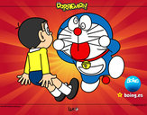 Dibujo Doraemon y Nobita pintado por armandosd