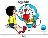 Dibujo Doraemon y Nobita pintado por belensara