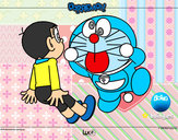 Dibujo Doraemon y Nobita pintado por yuri4011