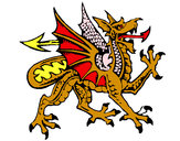 Dibujo Dragón agresivo pintado por karemma