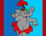 Dibujo Elefante bailando pintado por queyla