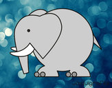 Dibujo Elefante grande pintado por ViiVii