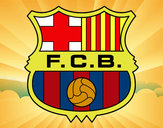 Dibujo Escudo del F.C. Barcelona pintado por alexlilian