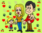 Dibujo Familia feliz pintado por izan4