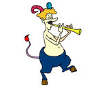 Dibujo Fauno tocando la flauta pintado por gabysierg