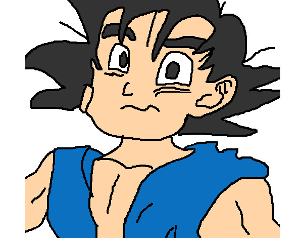 Dibujo Goku pintado por Raul123