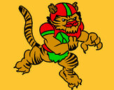 Dibujo Jugador tigre pintado por popopo