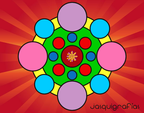 Mandala con redondas