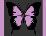Dibujo Mariposa con alas negras pintado por queyla