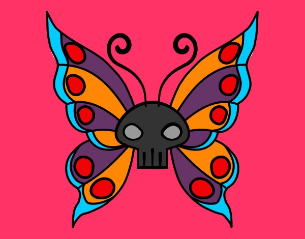 Dibujo Mariposa Emo pintado por pilarmayat