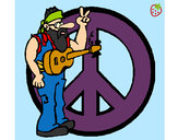 Dibujo Músico hippy pintado por mmmakylu