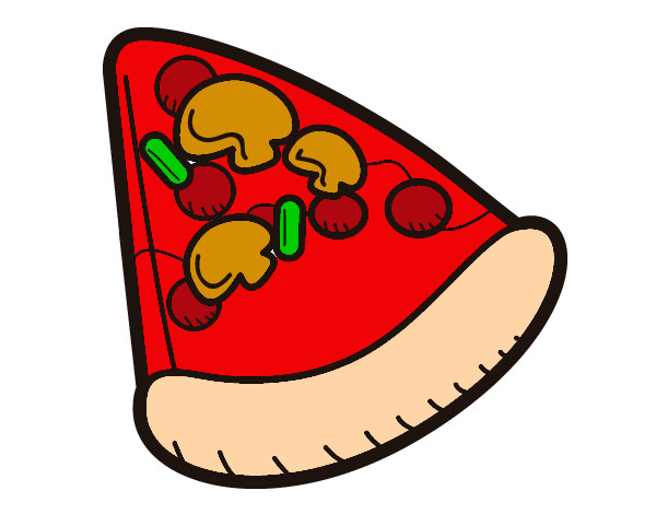 Dibujo Porción de pizza pintado por princesa84