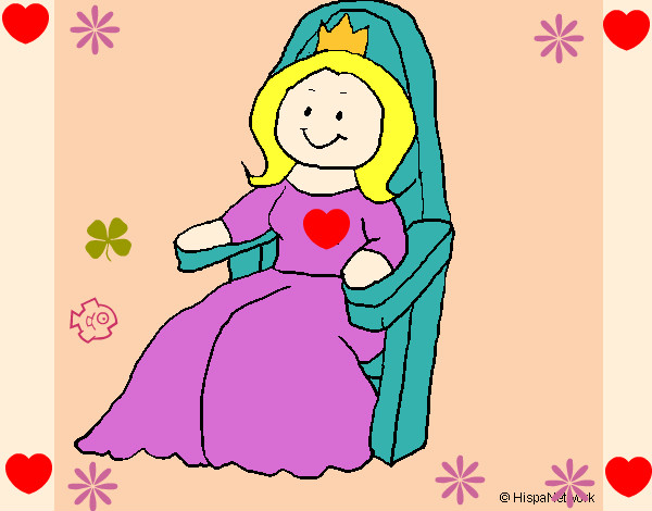 Dibujo Princesa en el trono pintado por leerose1