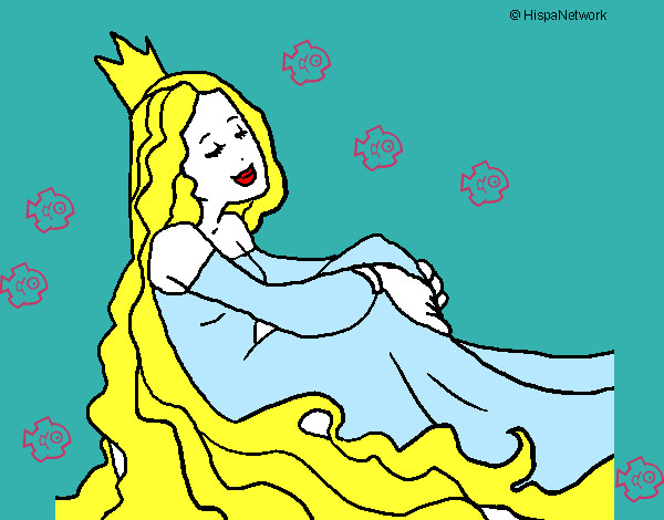 Dibujo Princesa relajada pintado por jazminJASF