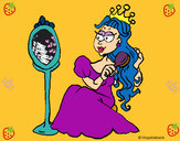 Dibujo Princesa y espejo pintado por agus1