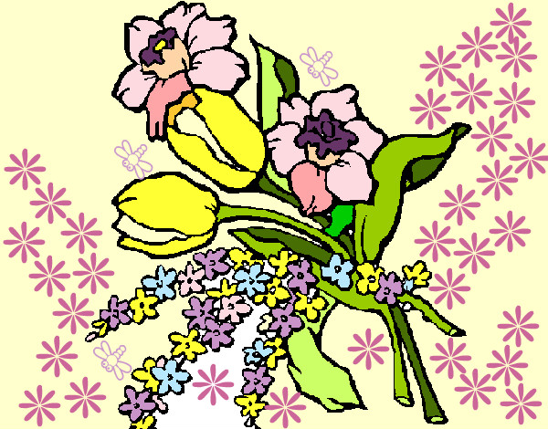 Dibujo Ramo de flores pintado por Claresse