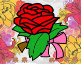 Dibujo Rosa, flor pintado por azulito