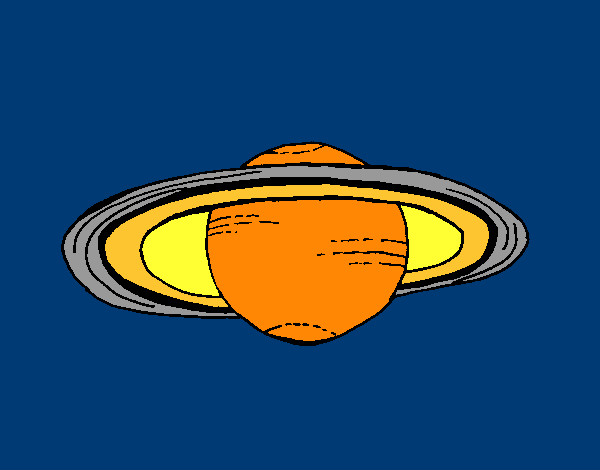 Dibujo Saturno pintado por lucia1398