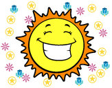 Dibujo Sol sonriendo pintado por han8