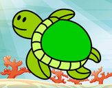 Dibujo Tortuga nadando pintado por jazminJASF
