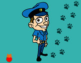 Dibujo Agente de policía pintado por queyla