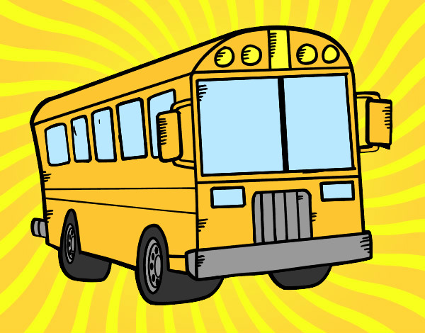 Dibujo Autobús del colegio pintado por wanda