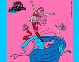 Dibujo Barbie sirena contenta pintado por pricesisa
