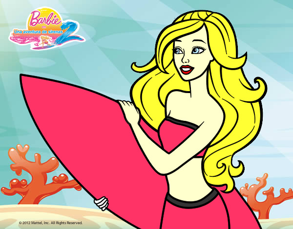 Dibujo Barbie va a surfear pintado por ANNETTE2