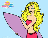 Dibujo Barbie va a surfear pintado por ariadnabb