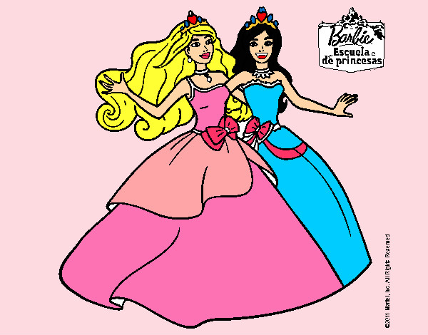 Barbie y su amiga súper felices