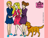 Dibujo Barbie y sus amigas en bata pintado por annycristi