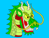 Dibujo Cabeza de dragón 1 pintado por nataliao8