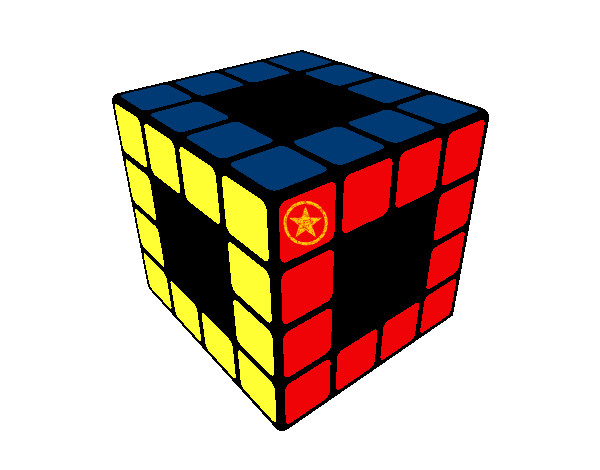 Dibujo Cubo de Rubik pintado por llaarr99