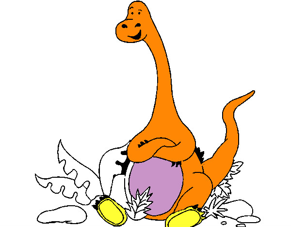 Dibujo Diplodocus sentado pintado por diegoafa